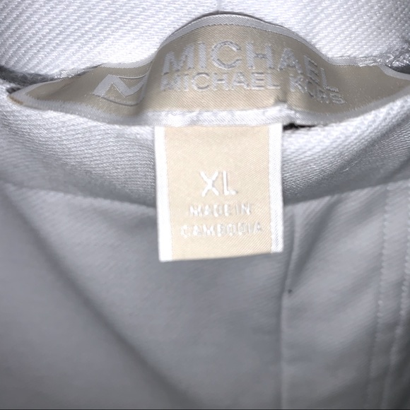 🆕MK White Pull-On Pants with Gold Accents - Picture 4 of 5